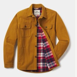 The Normal Brand Men's Brightside Flannel Lined Workwear Jacket in Gold - Medium